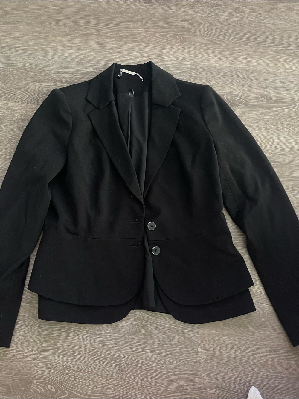 White House Black Market Black Tailored Two-Button Blazer
